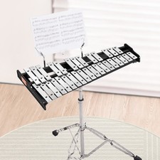 32 Note Glockenspiel Xylophone Bell Kit with Mallets Drum Sticks  Stand