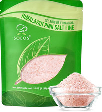 Himalayan Pink Salt Fine Grain, 16 Oz 1 Pound Pink Himalayan Sea Salt Rock Sal