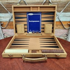 Vintage Backgammon Game Travel Briefcase Set Fred Roberts SF