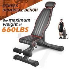 Adjustable Weight Bench Gym Fitness Foldable Incline Decline For Home Workout