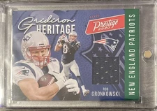 2020 Prestige Gridiron Heritage Jerseys Xtra Points Green #21 Rob Gronkowski