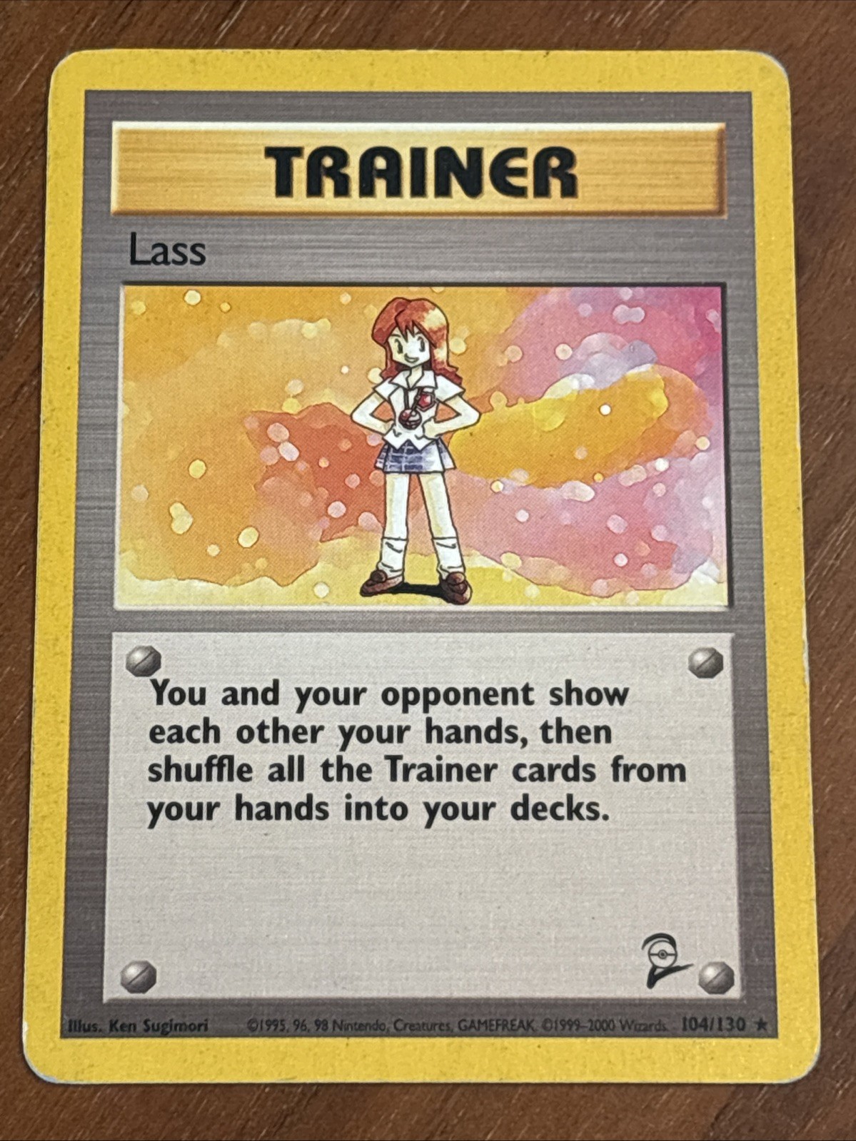 Lass 104/130 Base Set 2 Regular Rare Trainer 1999-2000 MP+
