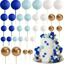 20Pcs Balls Cake Topper Decorations DIY Insert Cake Decoration for Wedding Party