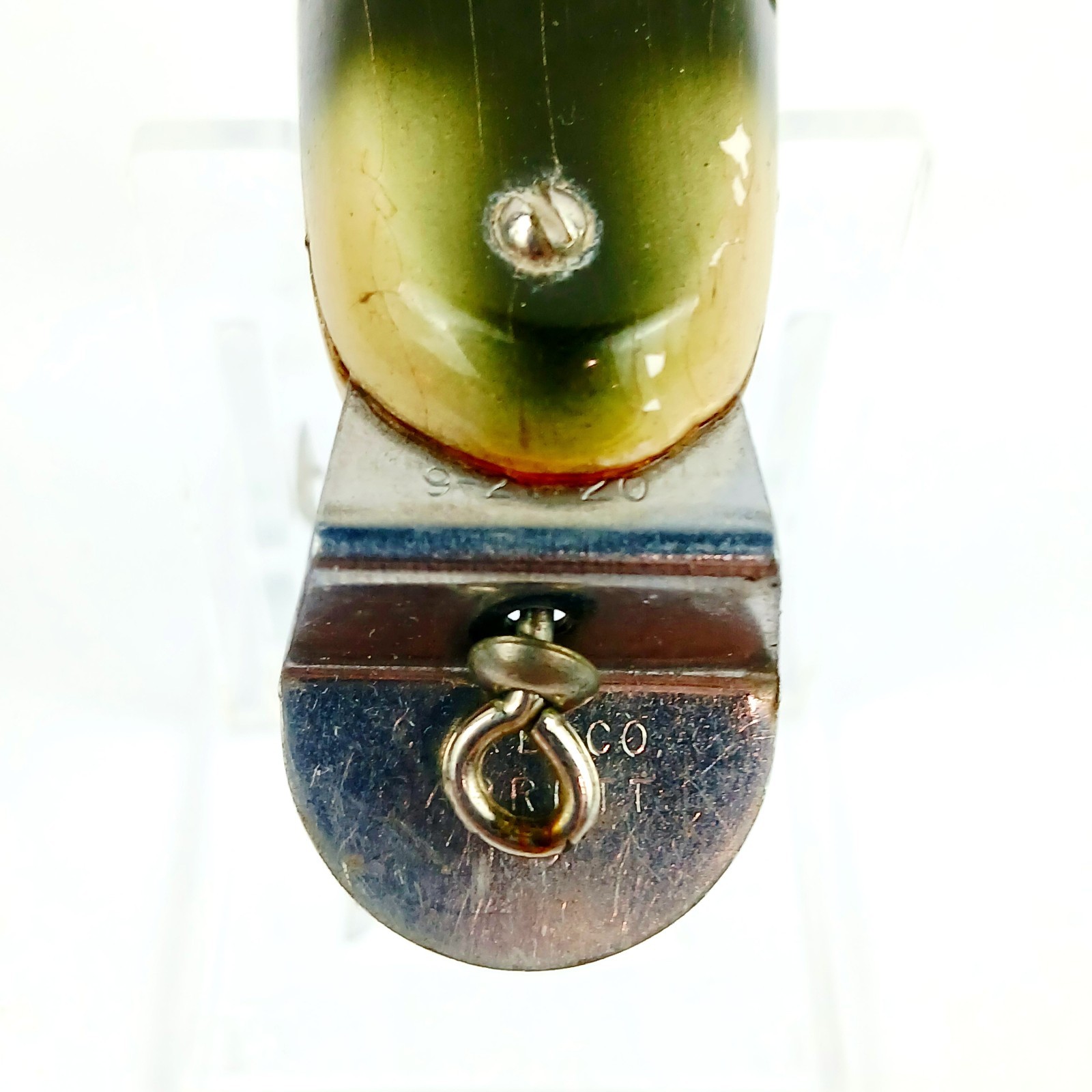 Vtg Creek Chub Pikie Jointed Silver Flash Wood Glass Eyes 4.5" Model NICE