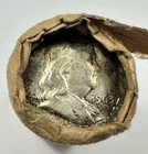 $10 Face Franklin Half Dollar 90% Silver 50c US Coins - In Original Roll