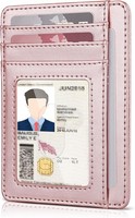 Slim Fronttasche Leder GeldböRse Rfid-Blockierend Kreditkartenhalter FüR MäNner