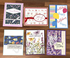 Lot of 6 Stampin Up Card Kits - All Occasions Greeting Cards Kits 24 cards Env