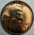 1940 Uncirculated Lincoln Wheat Cent Exact Coin Imaged #LWC1825