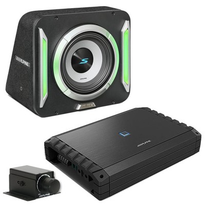 Alpine S2-A55V Amp, Rux Knob, S2-SB10 Subwoofer w/ RGB Lighting