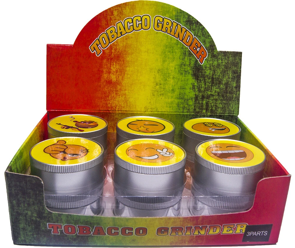 12 PCAK 2" Aluminum Grinder 3 PC Tobacco Herb Spice Grinder Smily Face
Opens in a new window or tab
