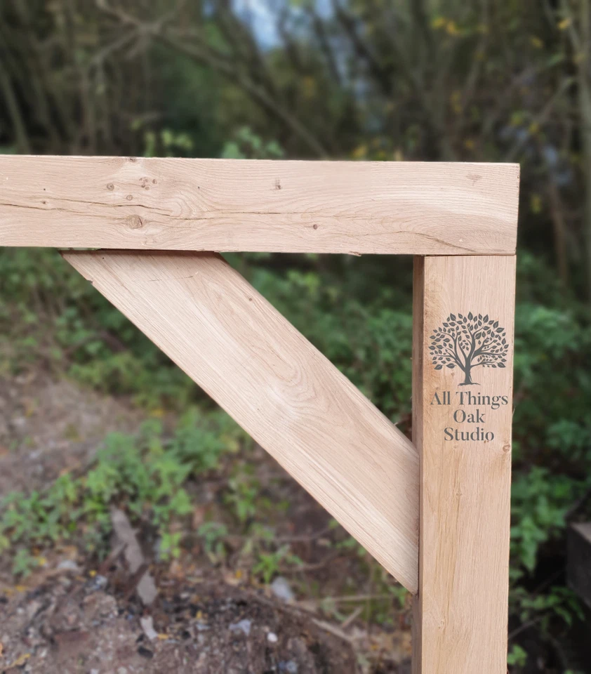 Suporte de estrutura reta de carvalho maciço, grau estrutural QP1, suporte de jarra, moldura de madeira - Imagem 2 de 4