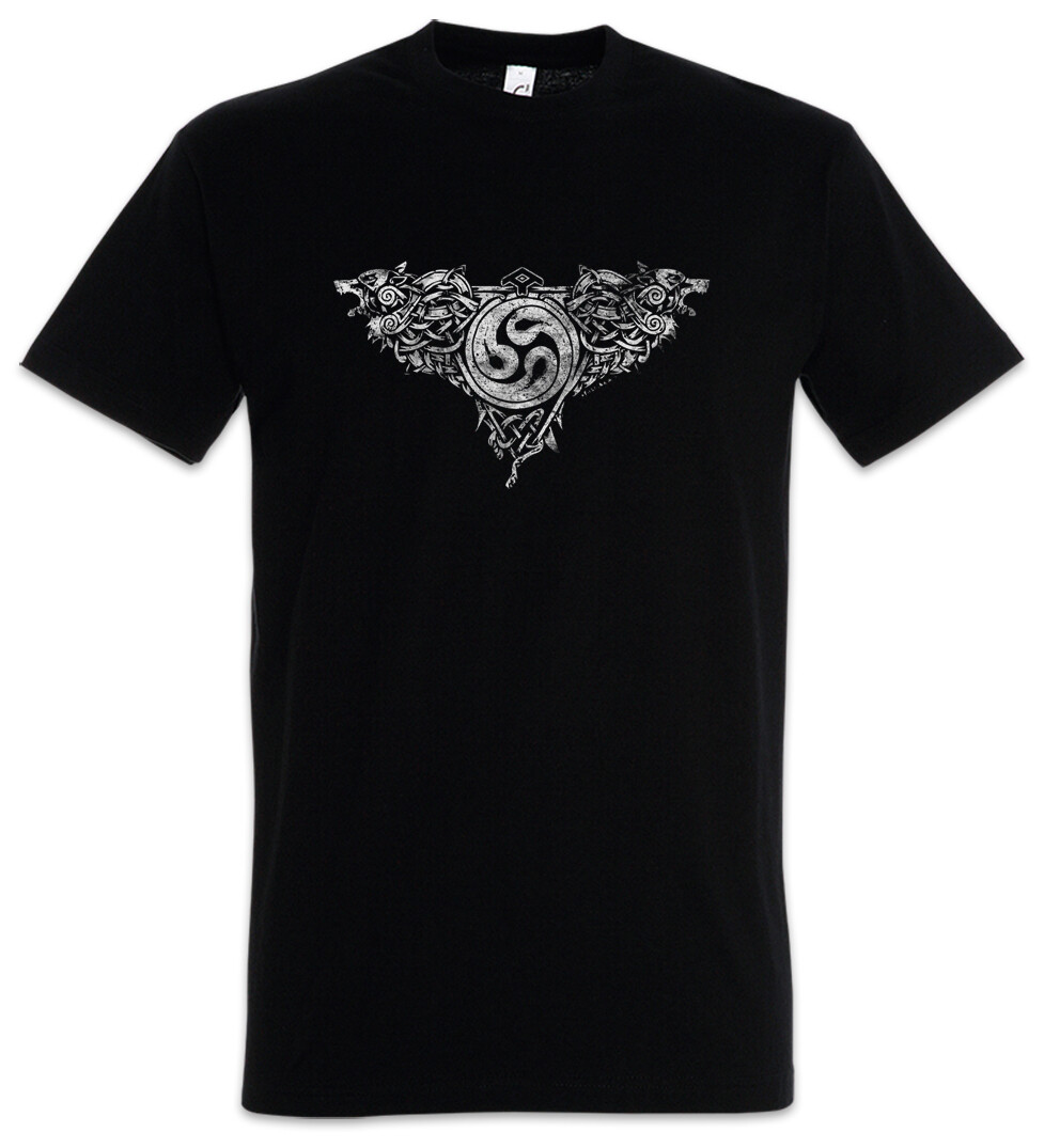 ALTRA T shirt uomo Geri And Freki II lupi di Odhins Odin Wolves Paganism Newpaganism