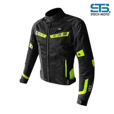 Moto giubbotto estivo in tessuto da uomo S-tech ST 851 AIR H2Out Nero-Flu