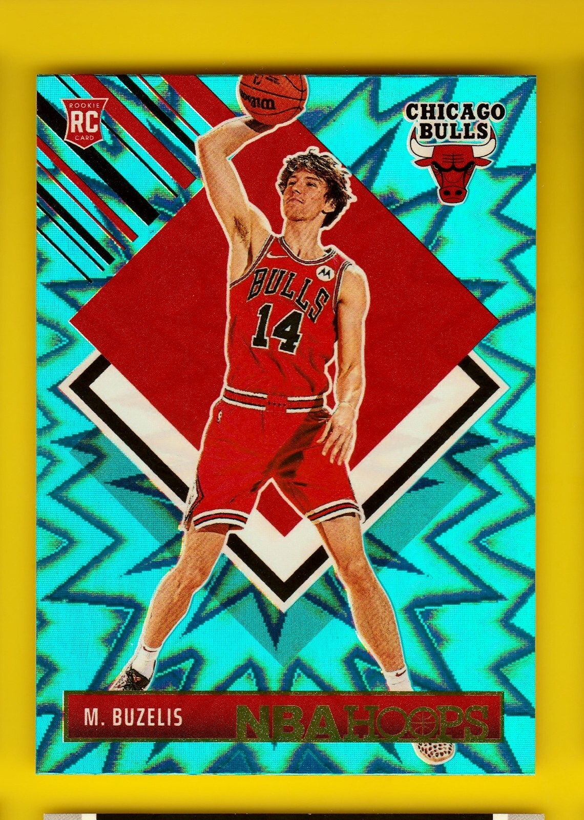 2024-25 NBA Hoops Matas Buzelis Teal Explosion Rookie Card Bulls RC