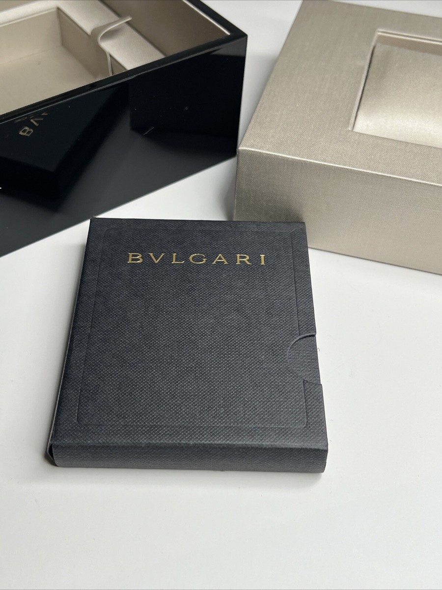 Authentic Bulgari Black Lacquer Watch Box w/ Silky Taupe Interior