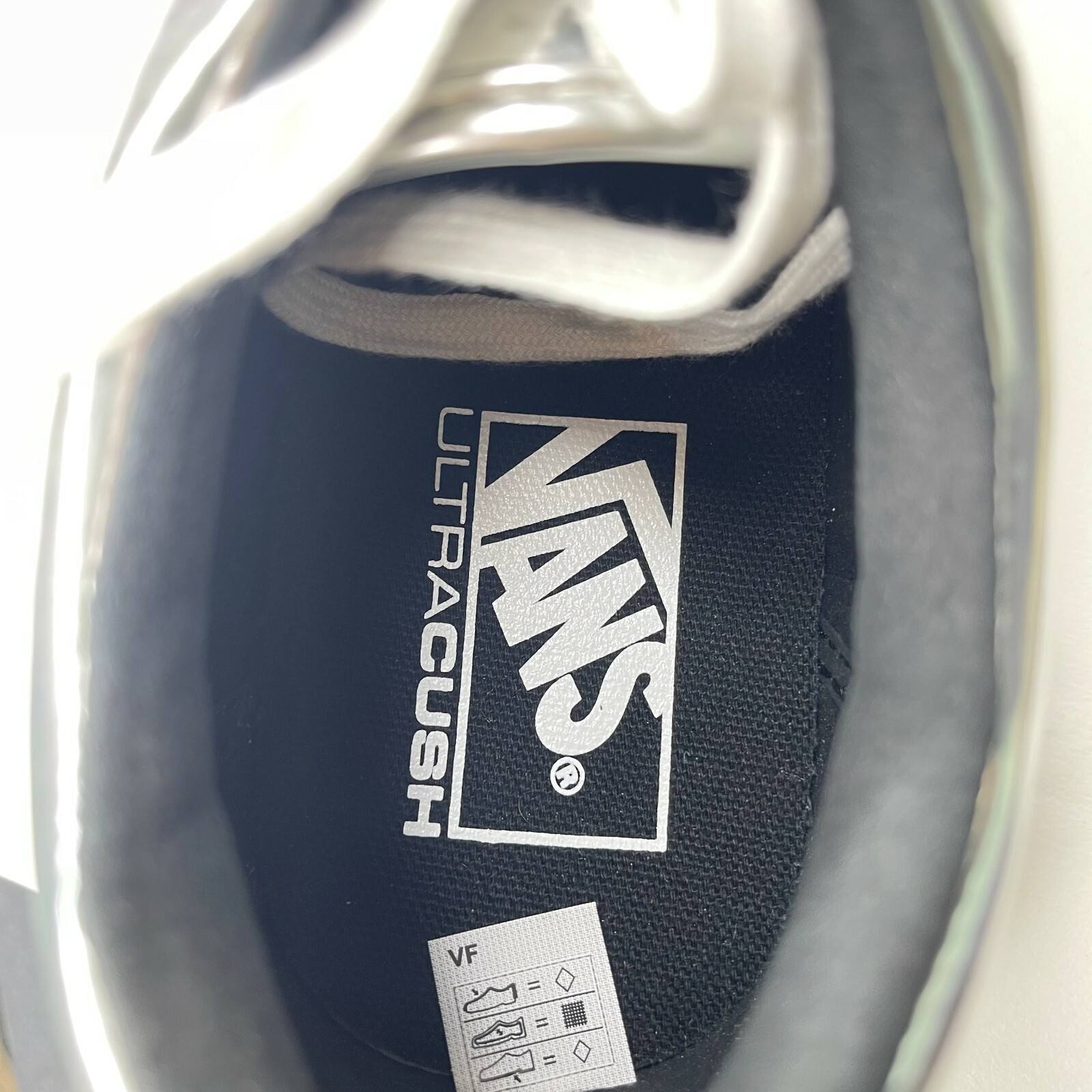 Vans Off The Wall Silver Metallic Skateboarding Shoes Mens 8.5 Wmns 10