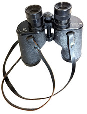 1949 Bausch  Lomb Zephyr 7X35 Binoculars Orig Leather Strap Good Lenses Focus