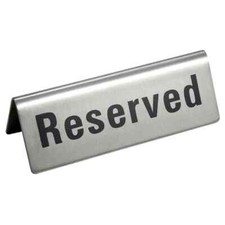Reserved Table Sign 4.75x1.75 - 6 Pack