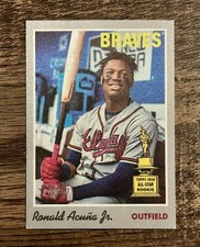 2019 Topps Heritage 1970 Cloth Sticker Ronald Acuna Jr Card #7 Atlanta Braves