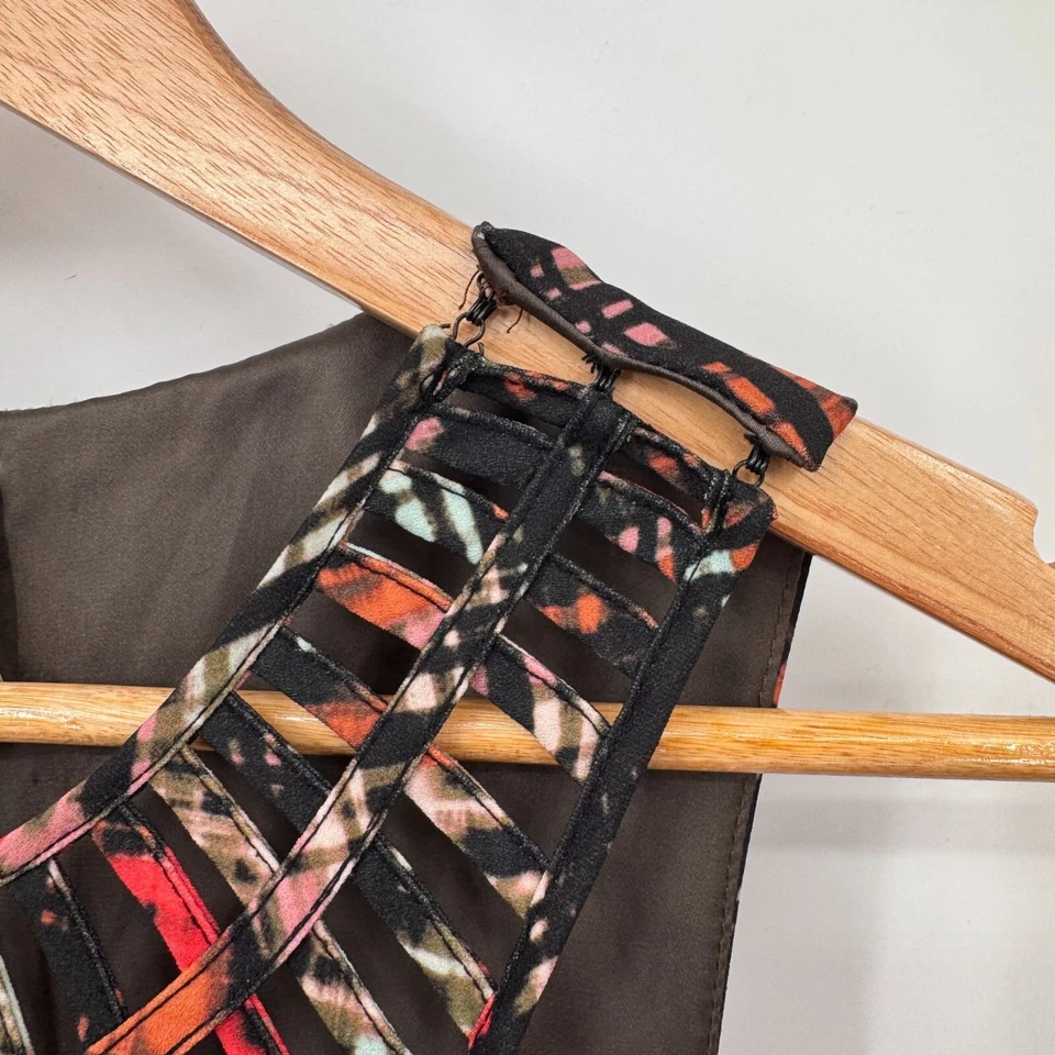 Elevenses FAB! Mono Mujer Pequeño Negro Estampado Pincelada Poliéster Bolsillos Foto 4 de 4