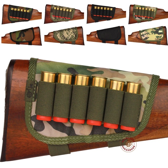 Buttstock Ammo Pouch Shell Holder Shotgun Rifle Cheek Rest 12 Ga Pad