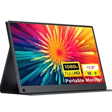 15.6'' Portable Monitor Second Screen Extender for Laptop Phone Switch Display