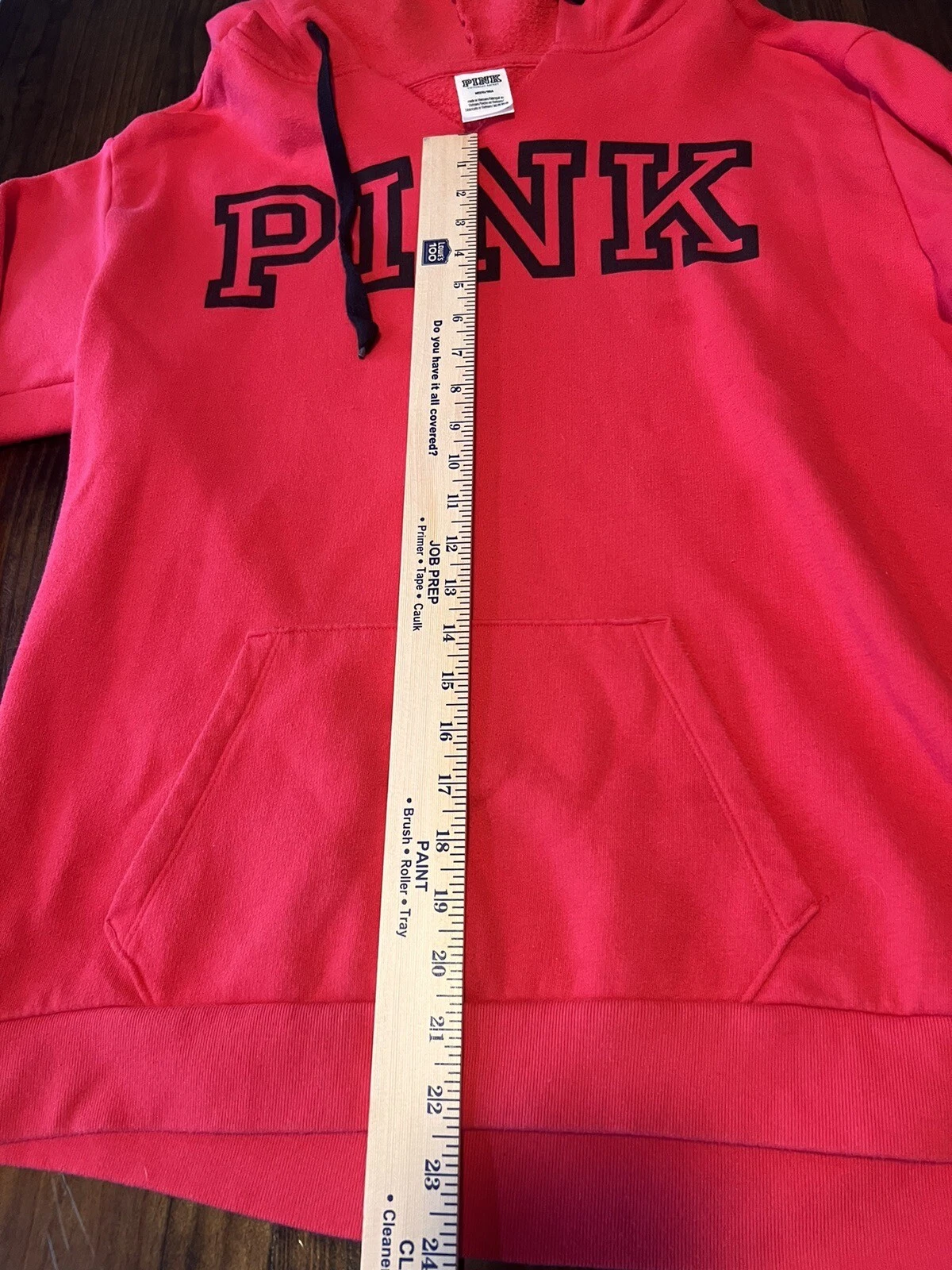 UNDERCOVER Felpa con cappuccio Victoria's Secret ROSA da donna rossa collo a V split collo taglia M