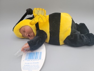 1998 Anne Geddes Baby Bees Bean Filled Collection 9'' Infant Eyes Closed 