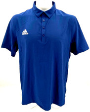 NEW Adidas Stadium Coaches Sustainable Blue SS Collar Button Polo shirt Men's XL