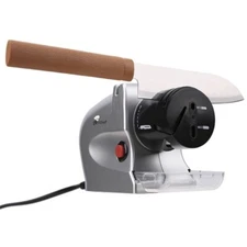 GooChef Electric Knife Sharpener Kitchen Knives Rotating Sharpening Stone Tool
