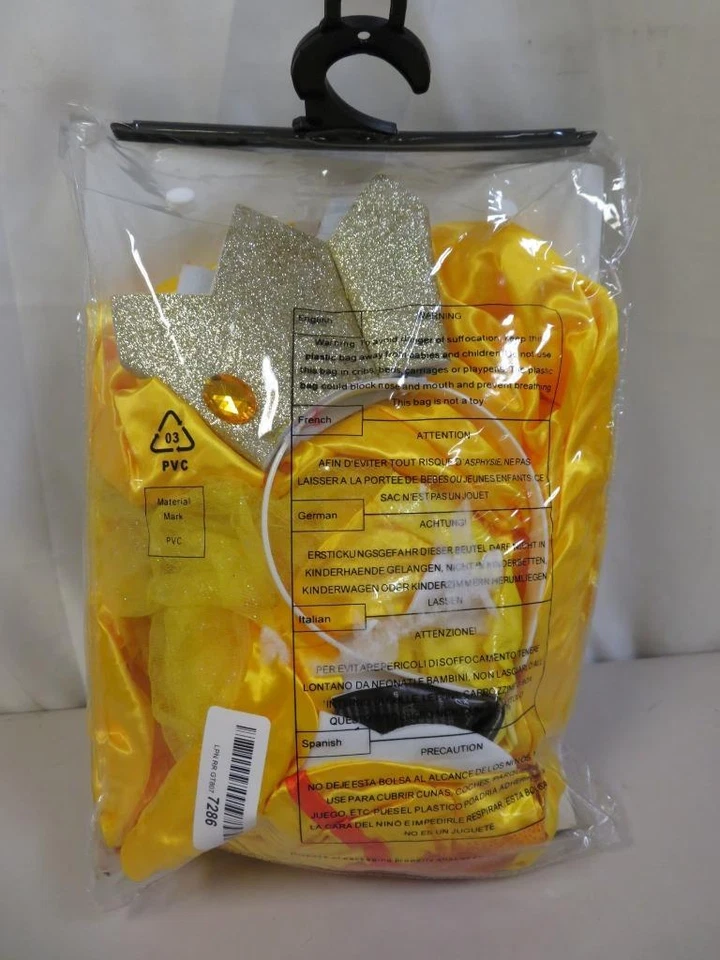 Leg Avenue Girasol Princesa Halloween Disfraz Amarillo Vestido Corona Talla XL Foto 2 de 2