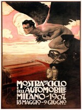 2496.Decoration Poster.Car Race.Italy Milano.Home interior room design wall art