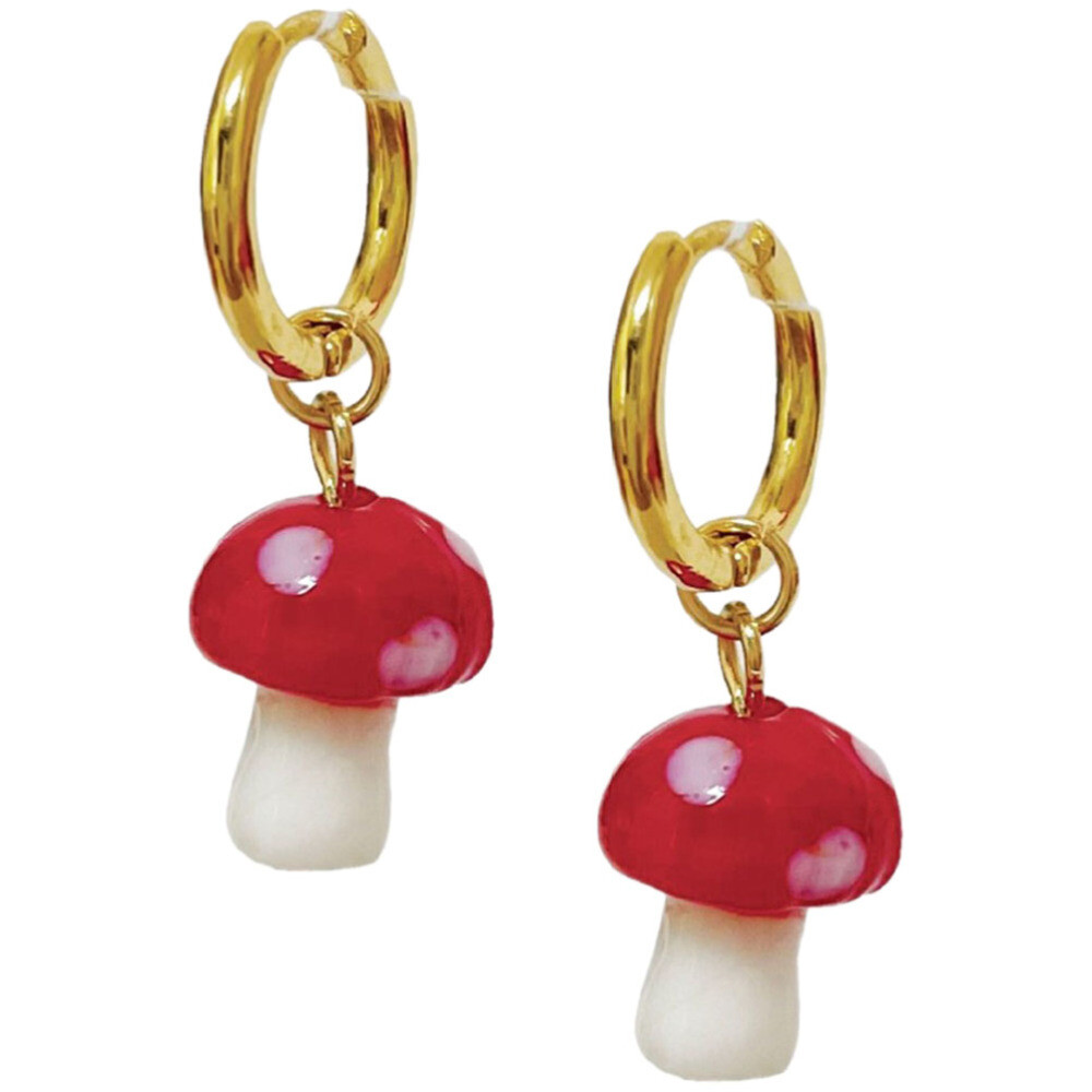 Pair of Mushroom Earrings Dangleevil Eye Earrings Mushroom