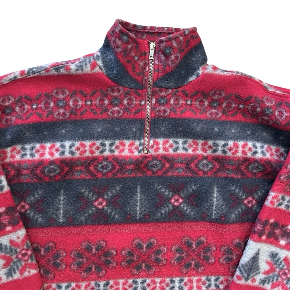 Vintage MODA INT'L Women’s Pullover Sweater - Small Fair Isle Floral Winter - Image 3 of 4