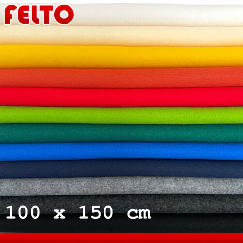 Feutre textile 3 mm 100 x 150 cm marchandise au mètre | feutre artisanal feutre de poche | 12 couleurs - Photo 1/13