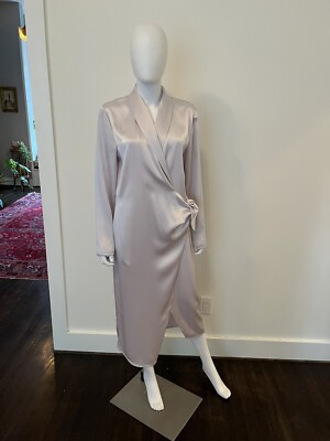 aritzia silver dress Illustrious Satin Dress