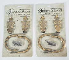 Better by Design Simply Elegant Lot of 2 Twisted Scarf Curtain Hold Tie Backs