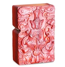 Natural Rosewood Namgyalma Buddha Lighter Box For Zippo Insert Kit(Case Only)