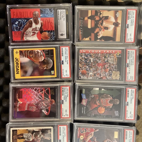 Lot Of 12 PSA Michael Jordan Cards - All Graded PSA 8-9- All Different 1 CSG