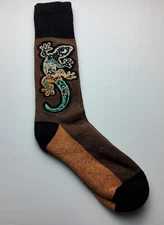 Socksmith Men's Sedona Salamander Lizard Boot Hiking Socks ~ 1 pair ~ Size L/XL