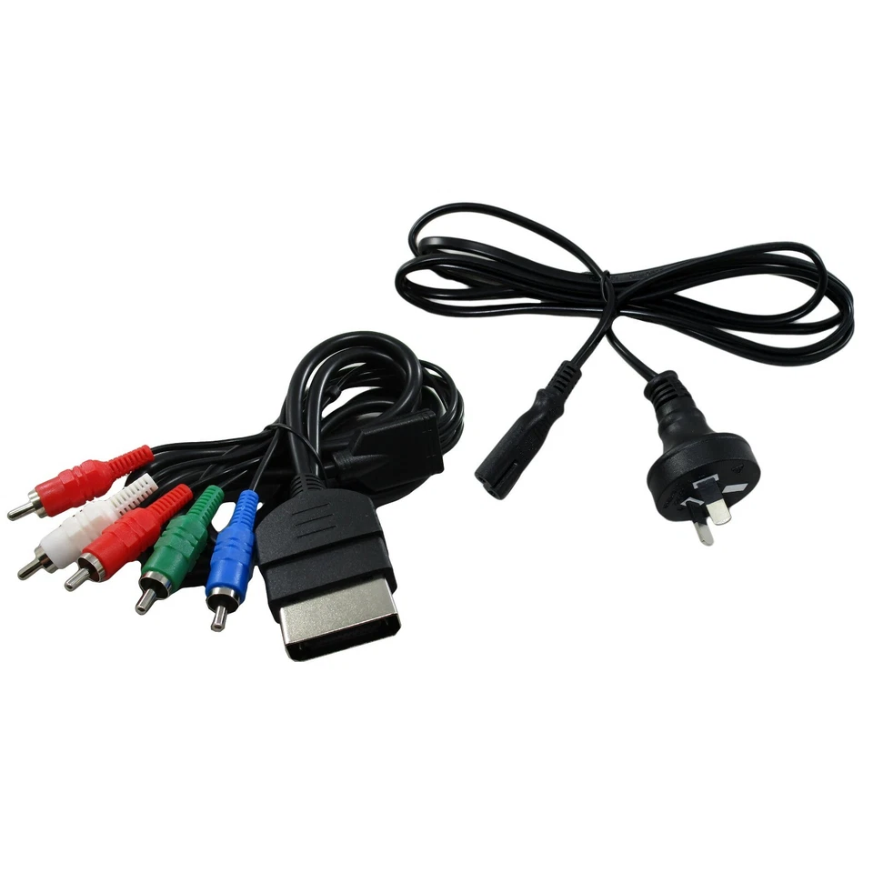 Original Xbox COMPONENT VIDEO CABLE + POWER LEAD AU NZ Plug Classic Console - Image 2 of 4