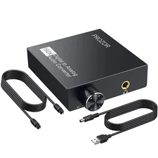 #1Convertidor De Audio Digital a Analogo Para HDTV Tv Con Cable Optico Adaptador