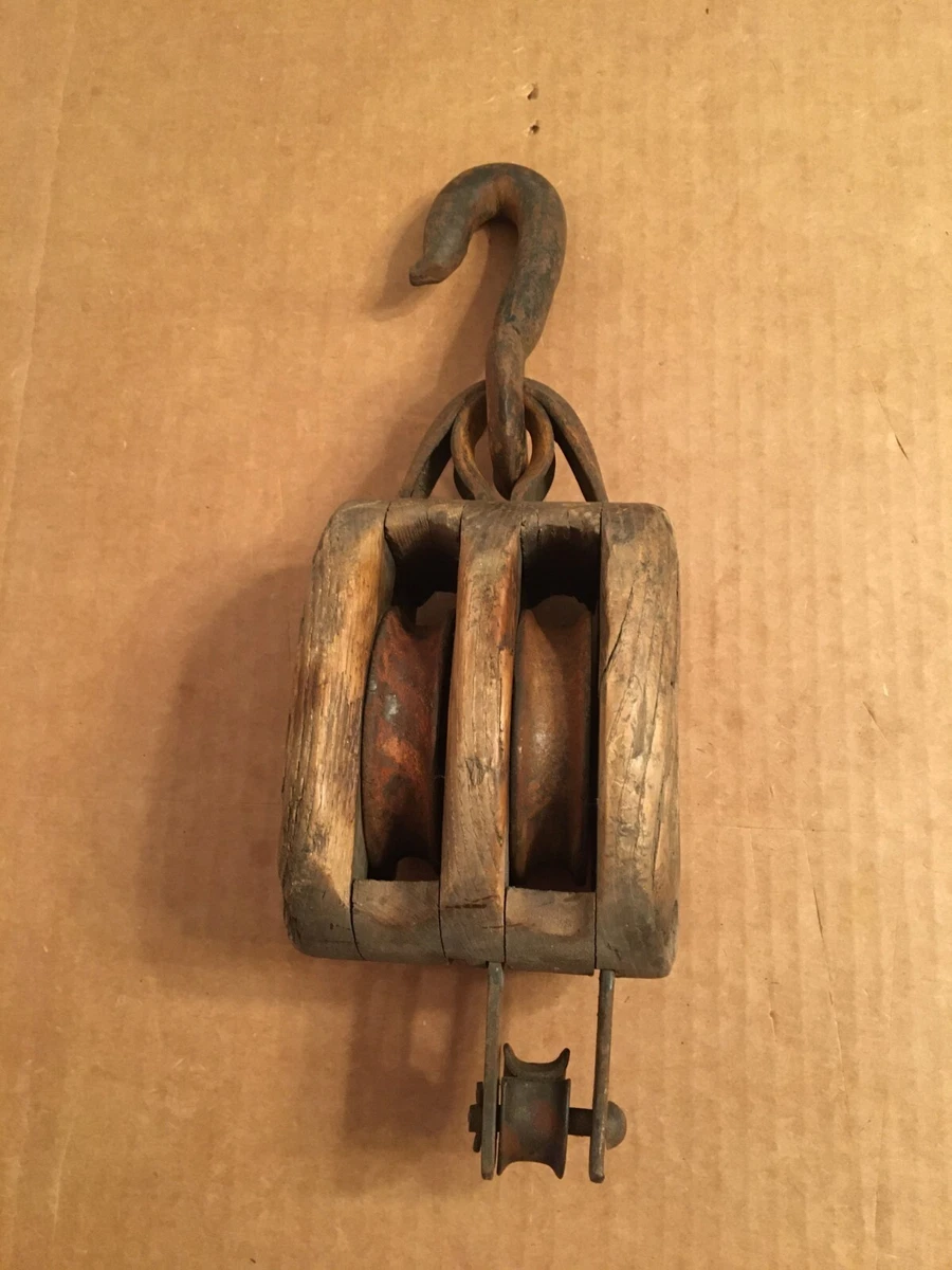 Double Wheel Block Tackle Pulley eBay