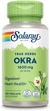 Okra Fruit 1600 Mg - High Fiber Supplement for Wellness Support - Rich Source of