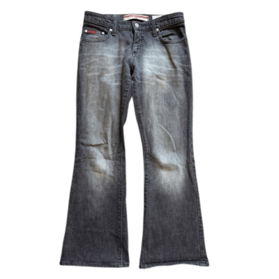 Womens Lee Cooper Gray Rinse Fitted Waist Flare Leg Jeans - Sz 28