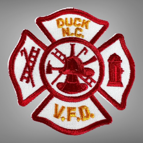 Duck N.C. North Carolina VFD Volunteer Fire Vintage Embroidered Sew On Patch