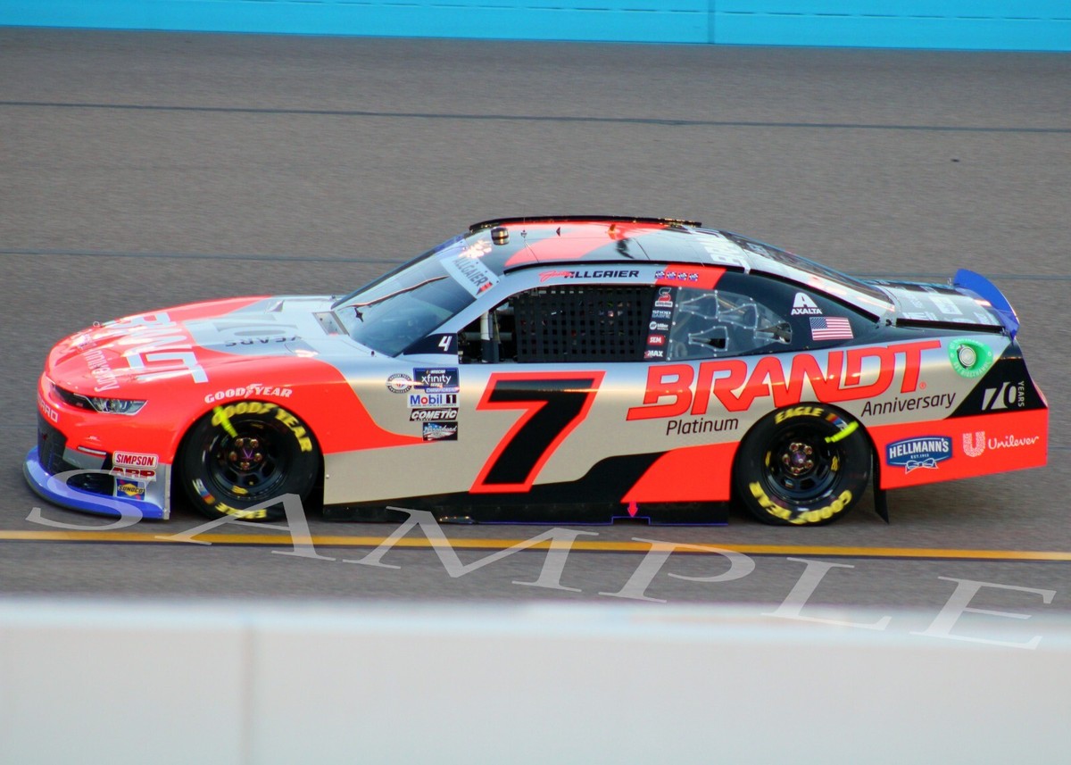 JUSTIN ALLGAIER #7 BRANDT CHEVY RACING ON TRACK 13X19 GLOSSY