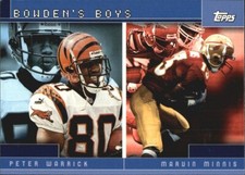 2001 Topps Football Combos Peter Warrick/Marvin Minnis #TC10