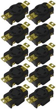 10-Pack OCSParts NEMA L15-30R Ground Locking Receptacle Plug  250VAC - 30A