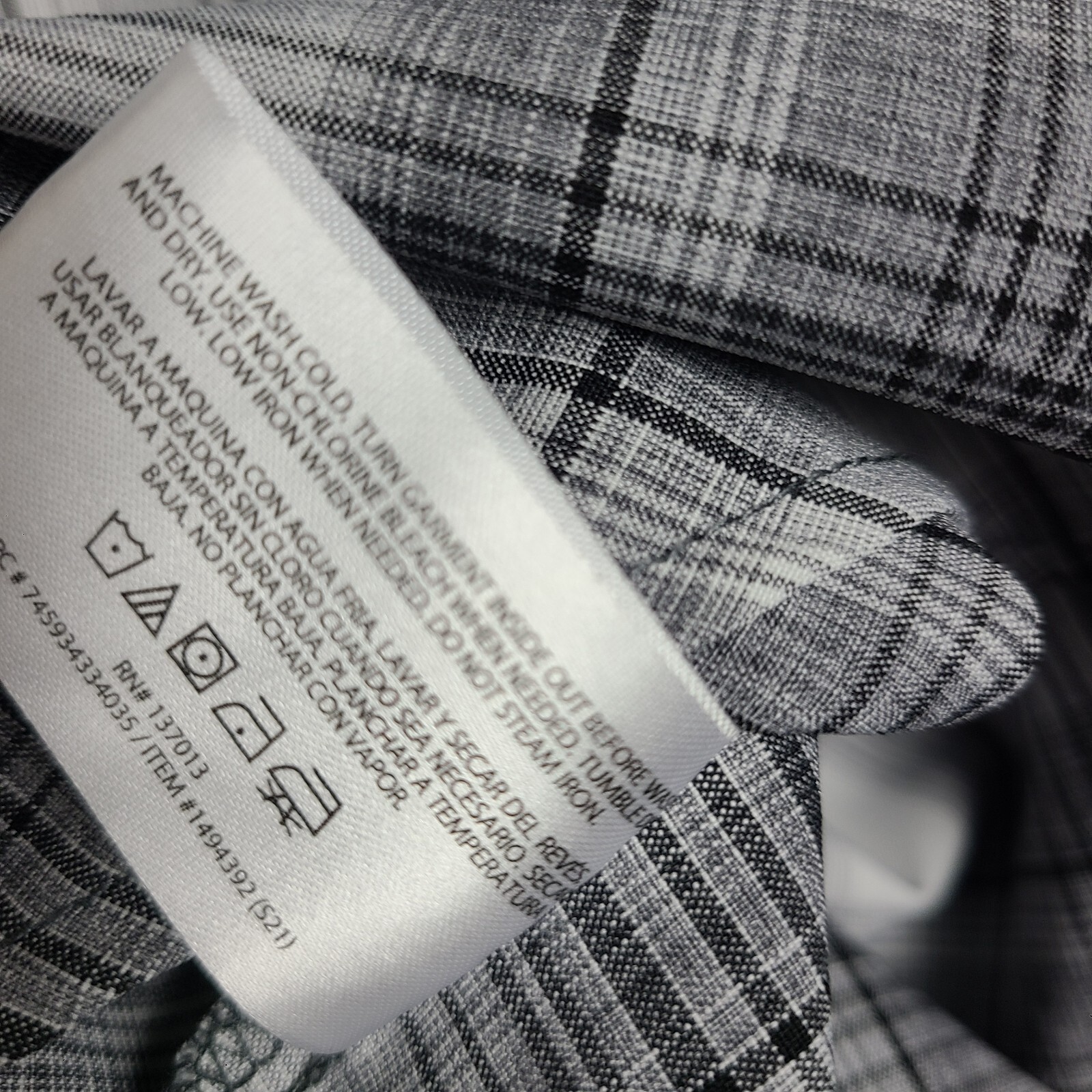 Orvis Dress Shirt Mens 2XL XXL Gray White Plaid F… - image 7